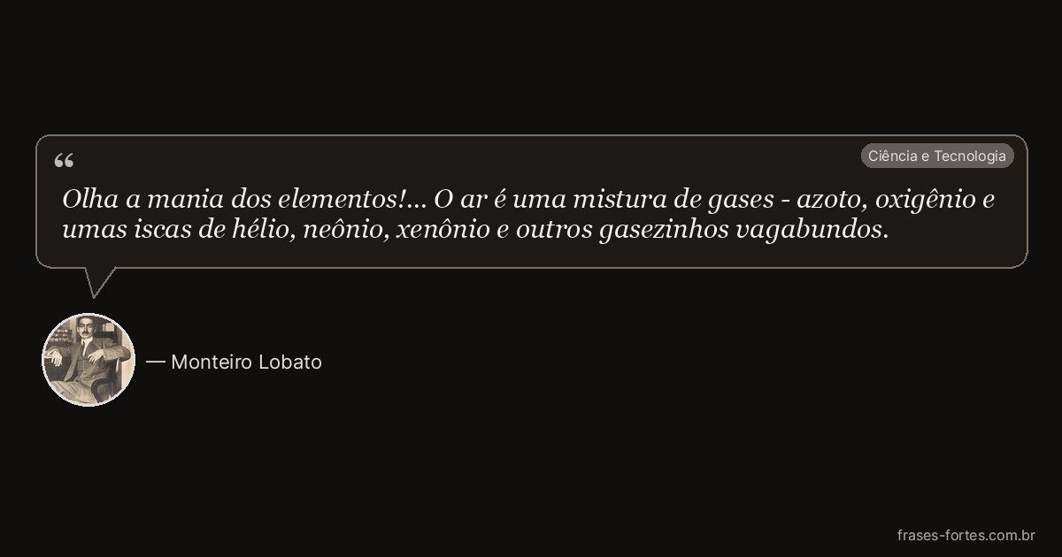 Frase de Monteiro Lobato