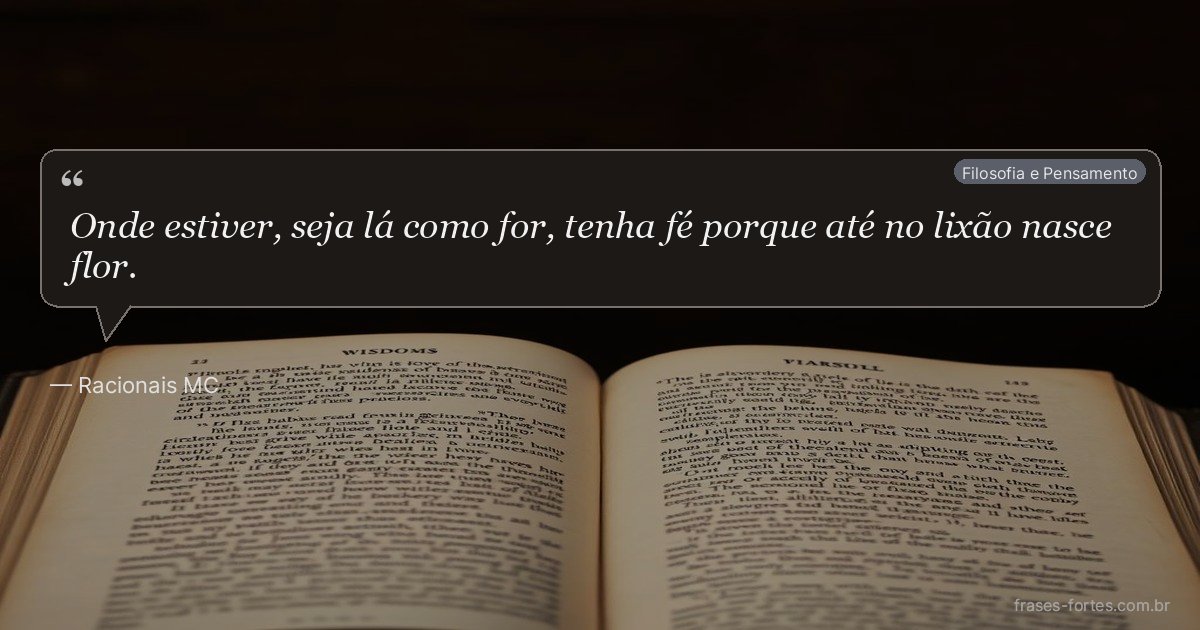 Frase de Racionais MC's