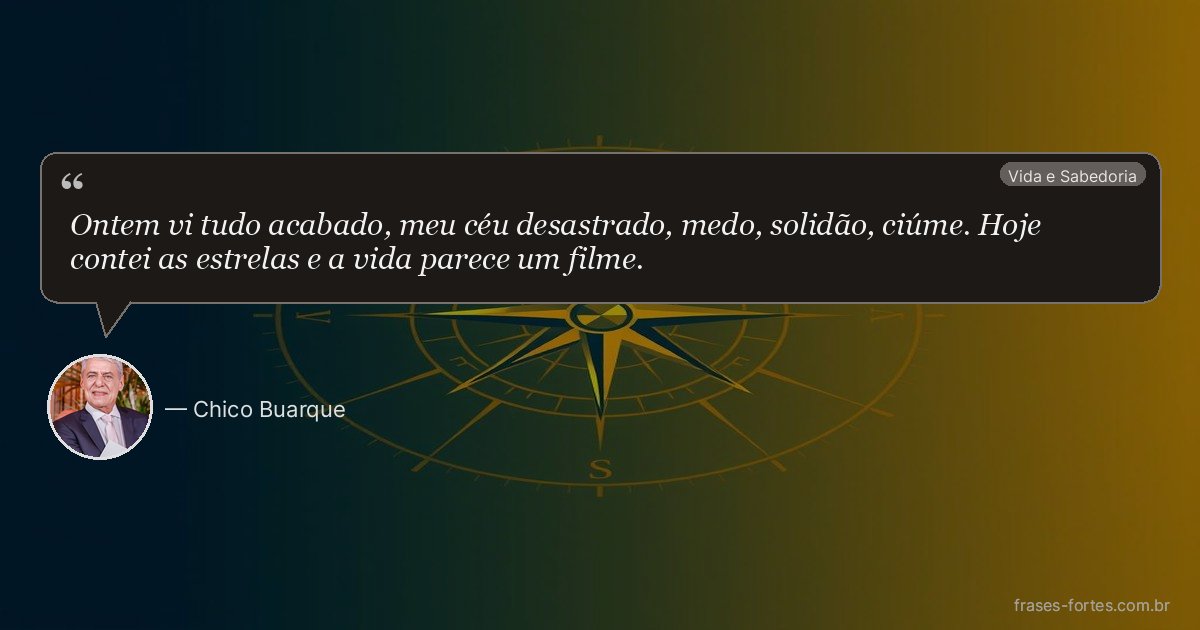 Frase de Chico Buarque