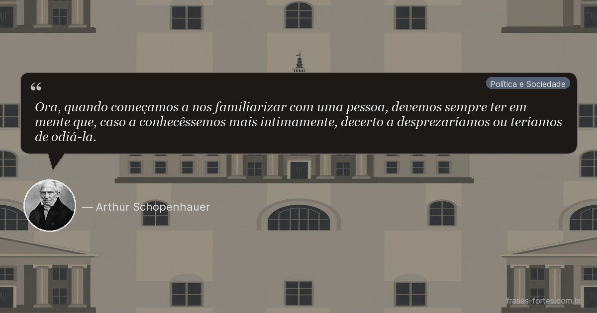 Frase de Arthur Schopenhauer