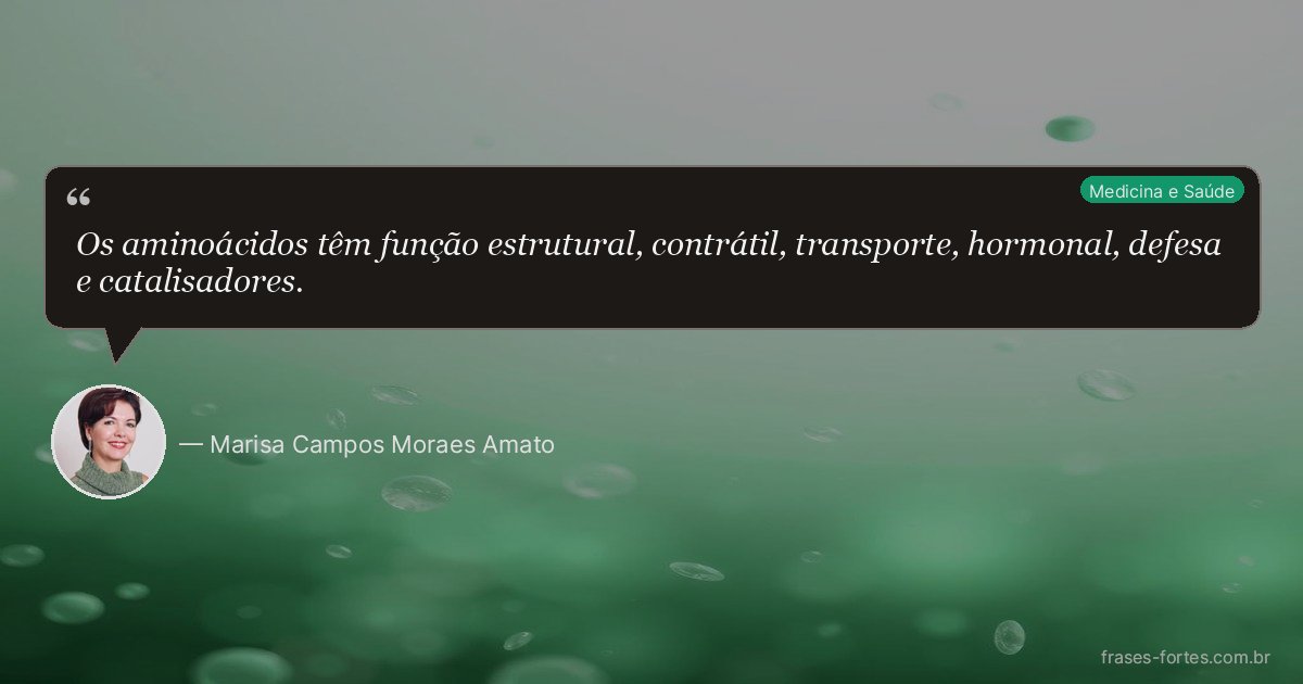 Frase de Marisa Campos Moraes Amato