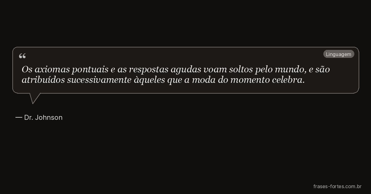 Frase de Dr. Johnson