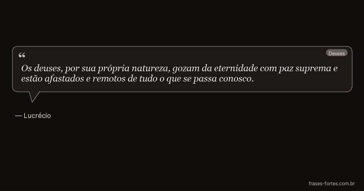 Frase de Lucrécio