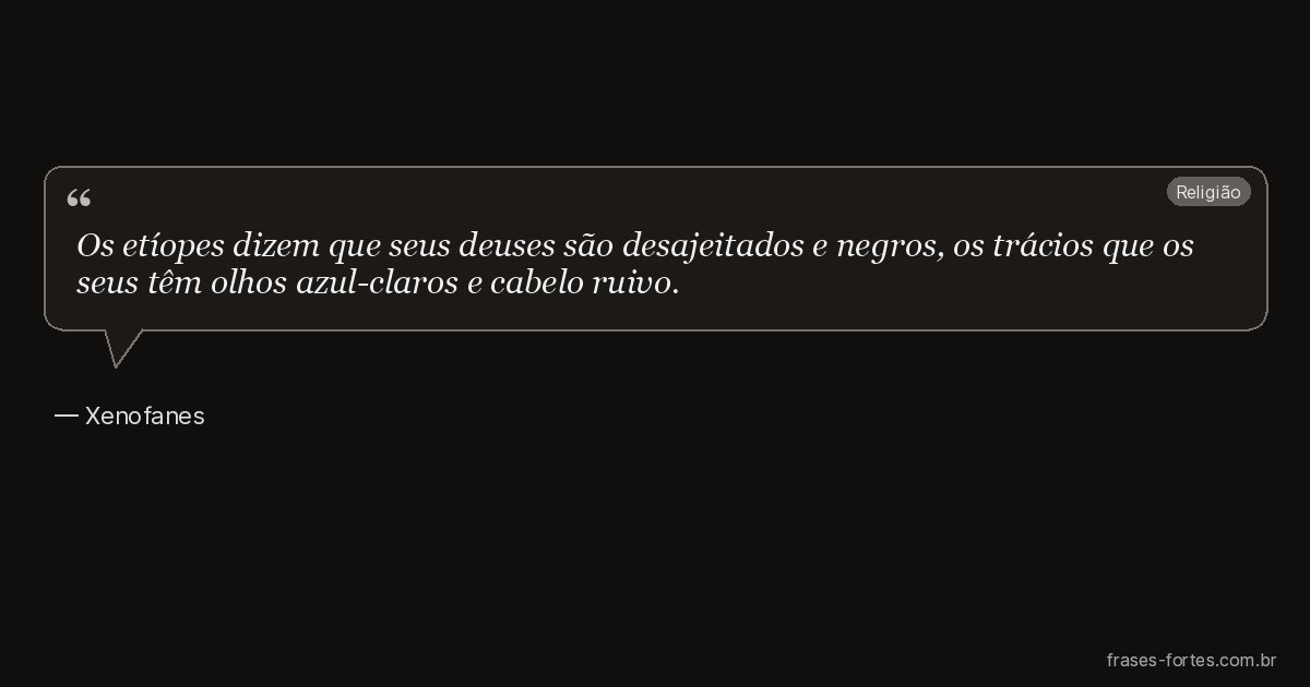 Frase de Xenofanes