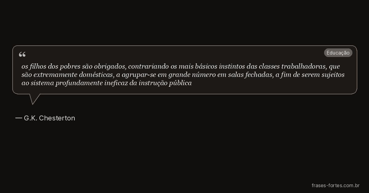 Frase de G.K. Chesterton