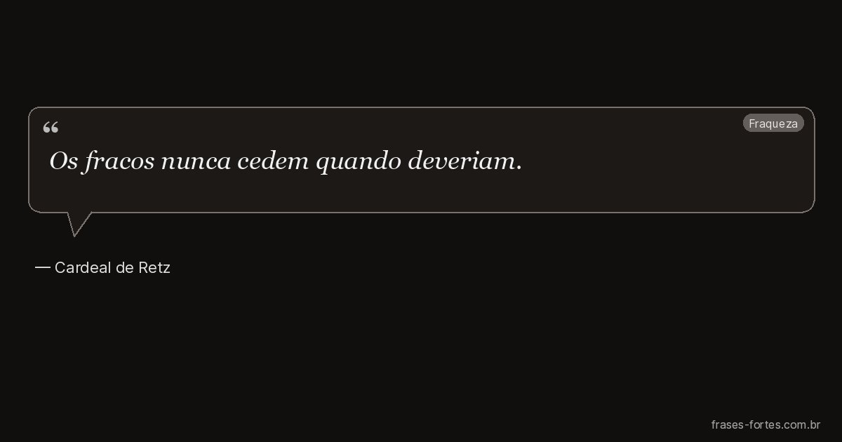 Frase de Cardeal de Retz