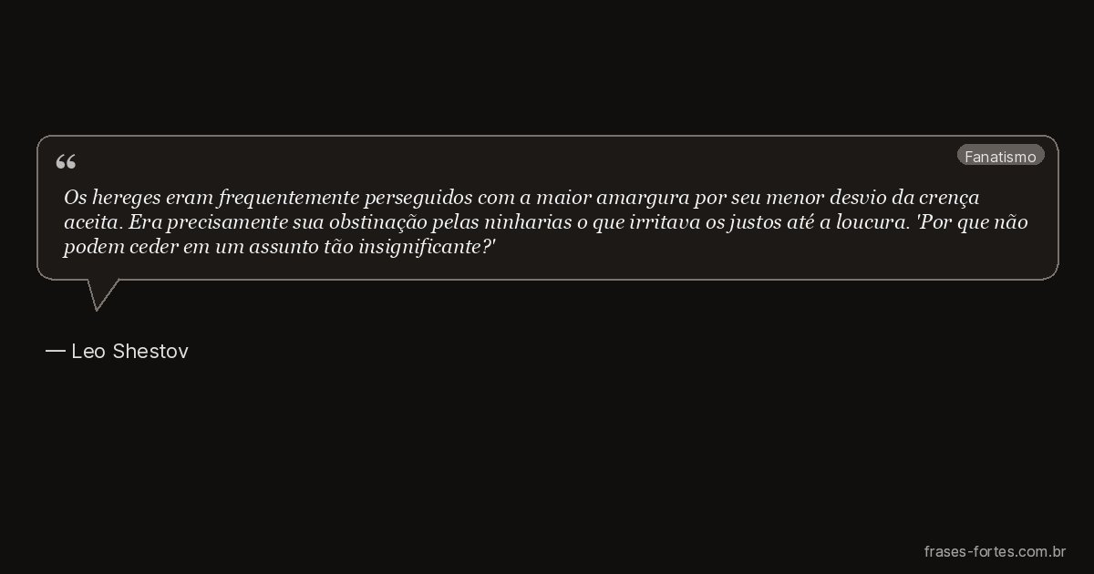 Frase de Leo Shestov