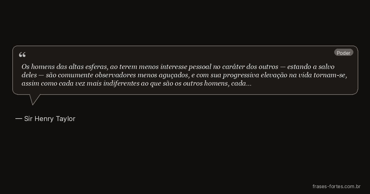 Frase de Sir Henry Taylor