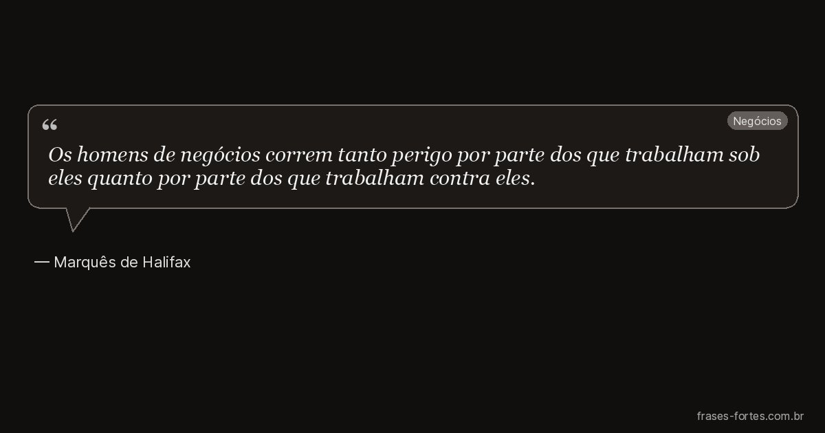 Frase de Marquês de Halifax
