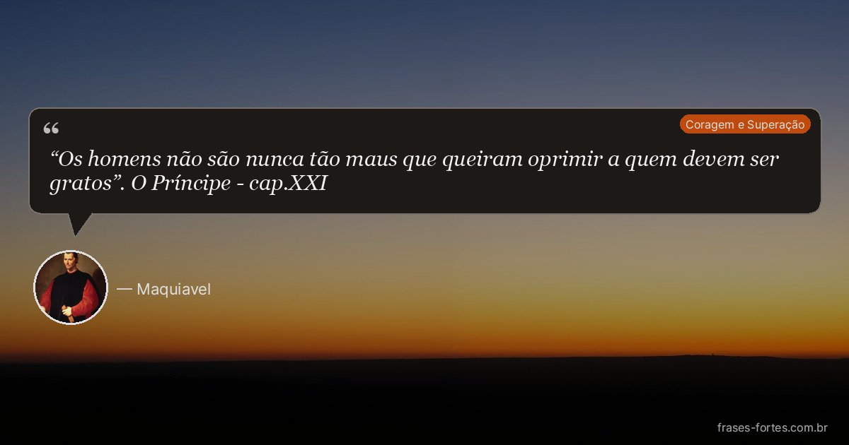 Frase de Maquiavel
