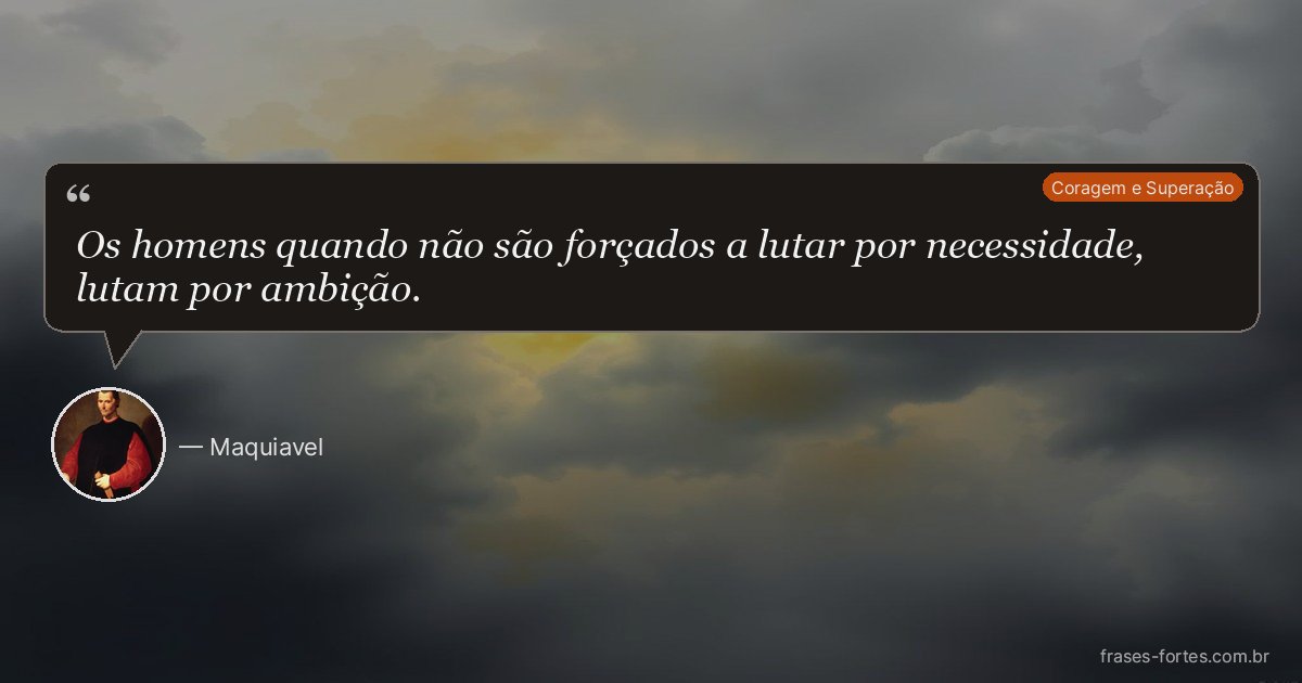 Frase de Maquiavel