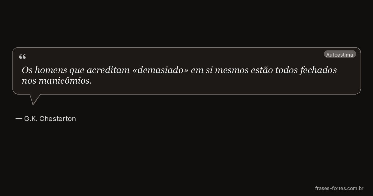 Frase de G.K. Chesterton