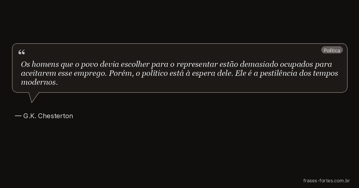 Frase de G.K. Chesterton