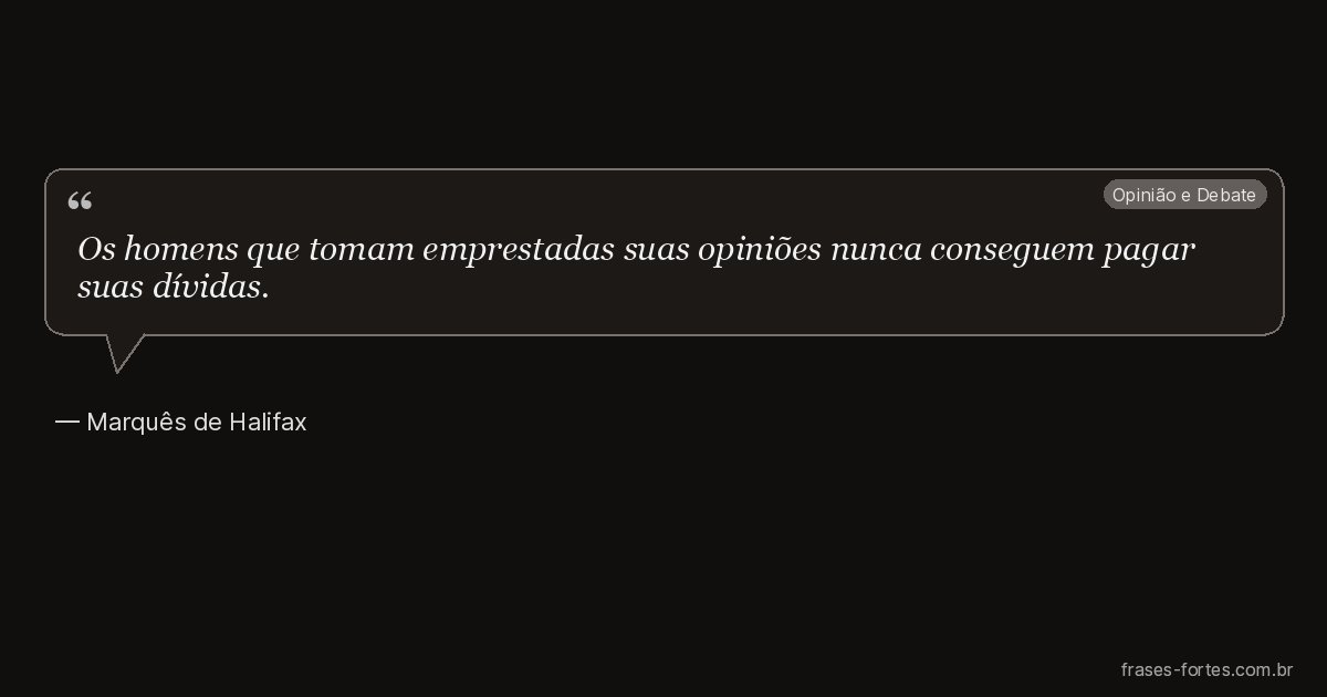 Frase de Marquês de Halifax