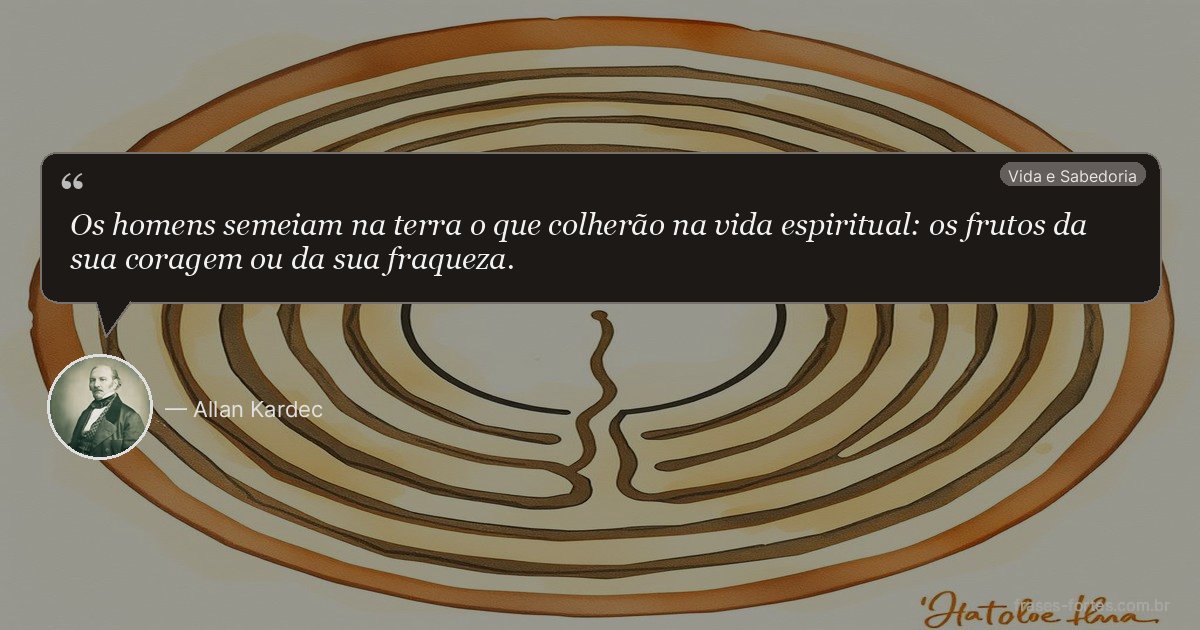 Frase de Allan Kardec
