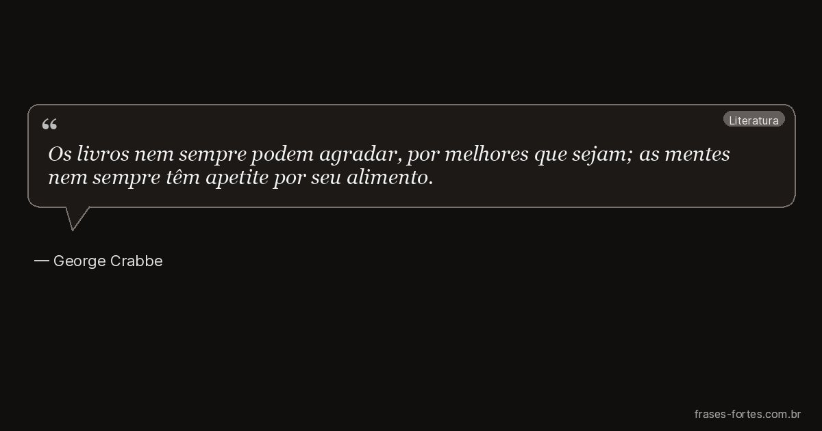 Frase de George Crabbe