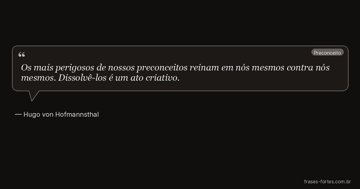 Frase de Hugo von Hofmannsthal