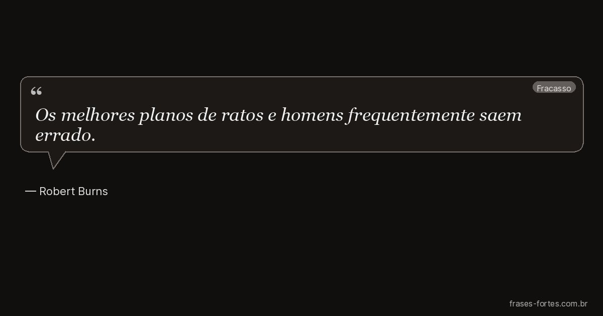 Frase de Robert Burns