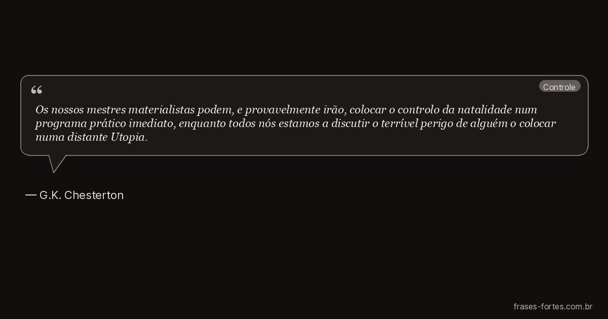 Frase de G.K. Chesterton