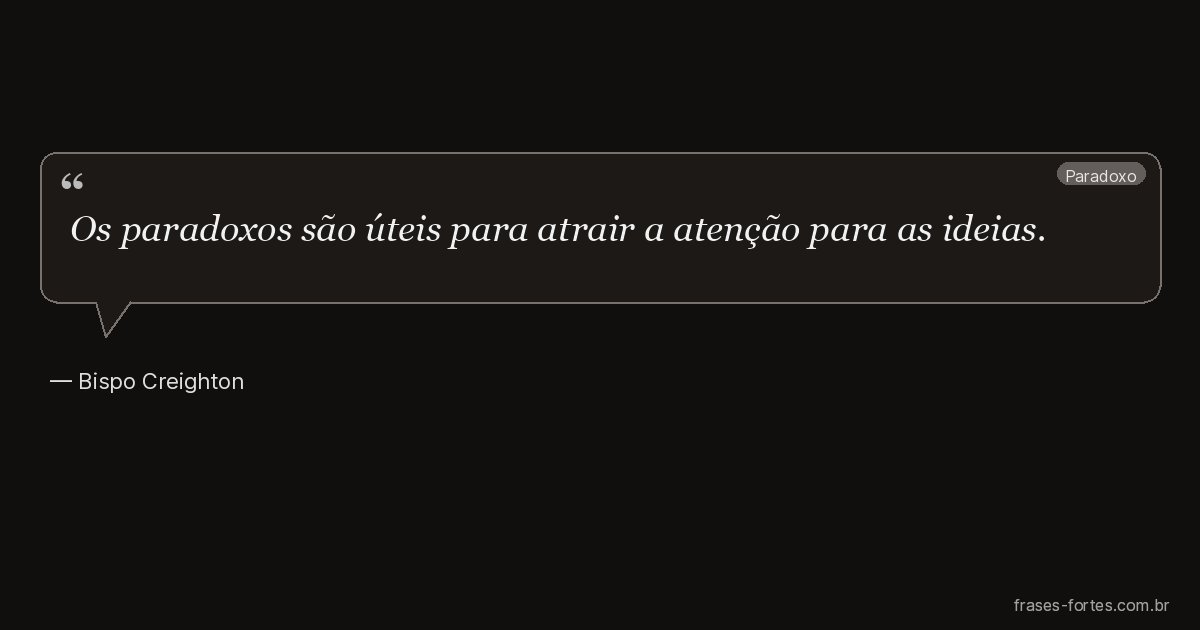 Frase de Bispo Creighton