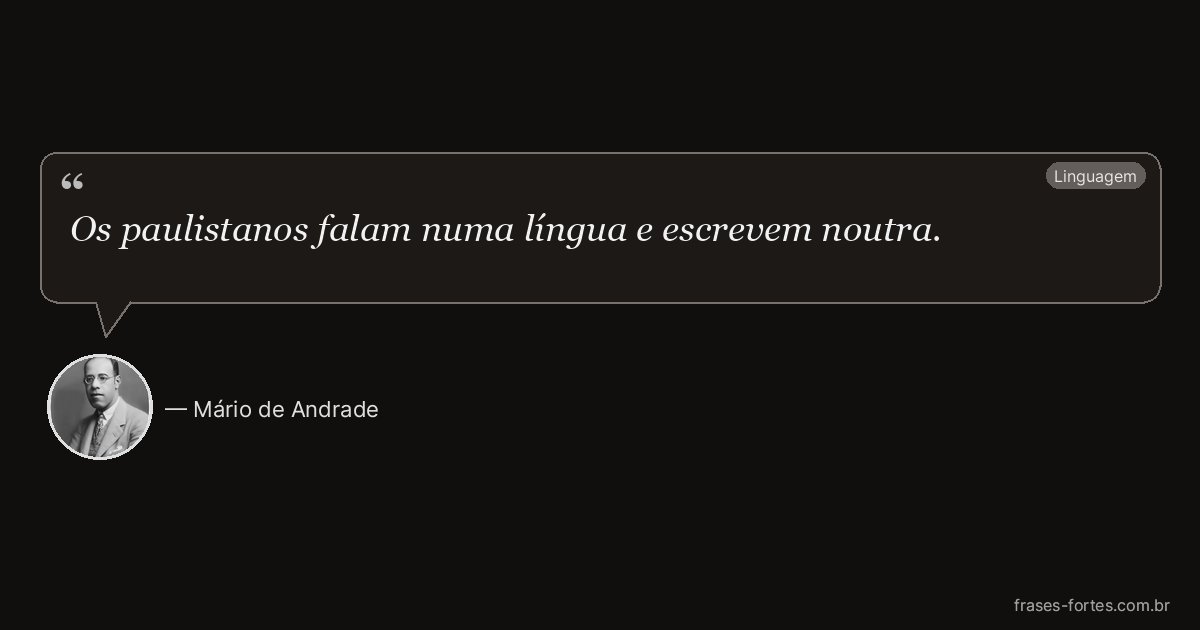 Frase de Mário de Andrade