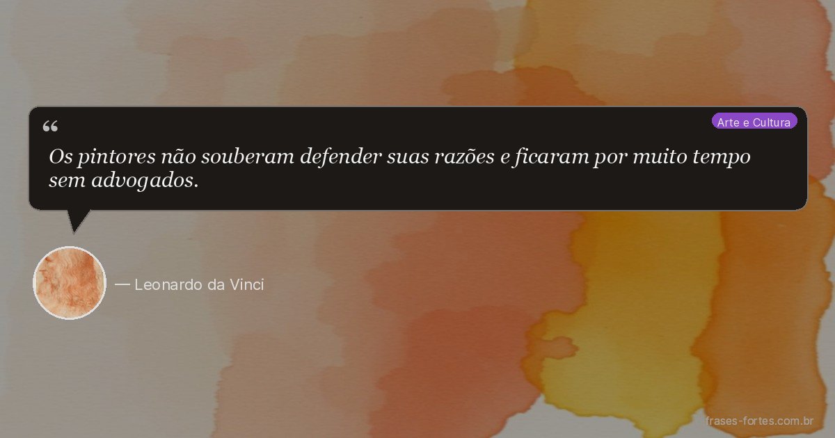 Frase de Leonardo da Vinci