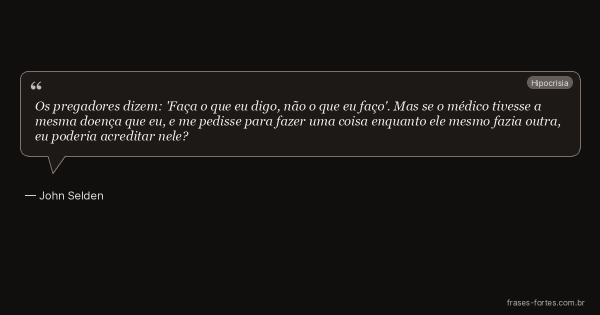 Frase de John Selden