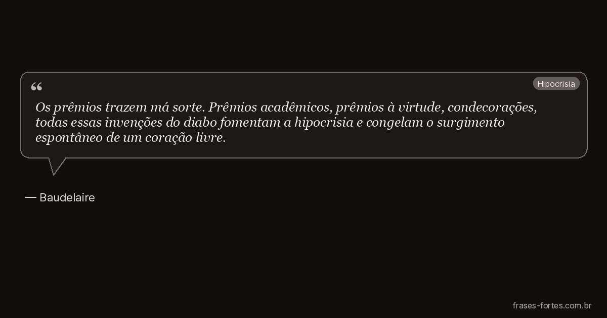 Frase de Baudelaire