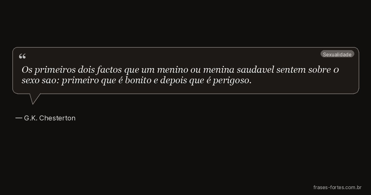 Frase de G.K. Chesterton