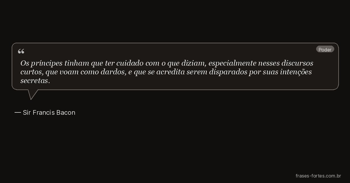 Frase de Sir Francis Bacon