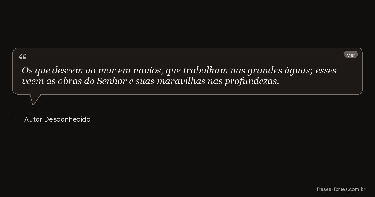 Frase de Autor Desconhecido