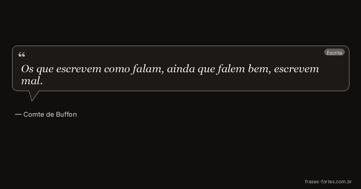 Frase de Comte de Buffon