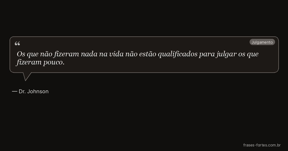 Frase de Dr. Johnson