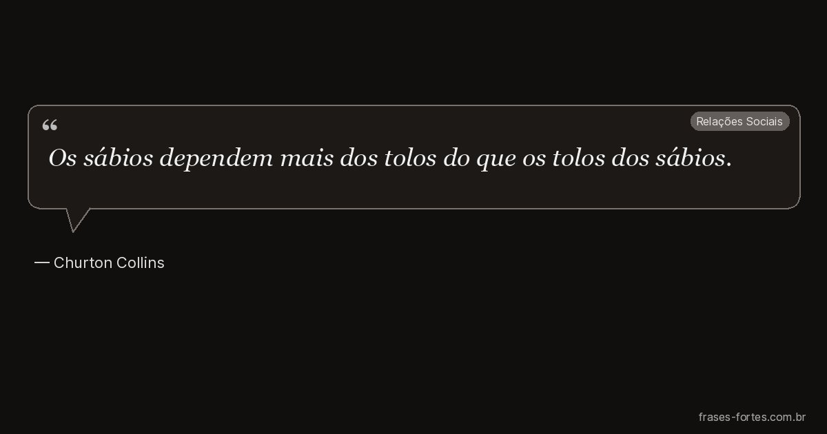 Frase de Churton Collins