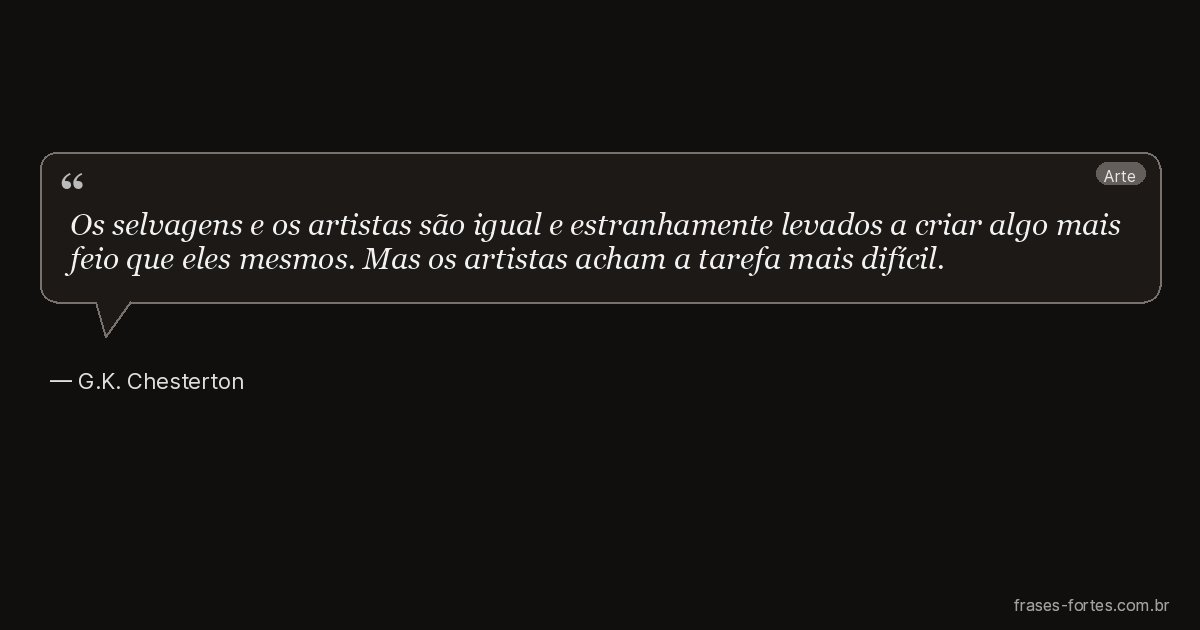 Frase de G.K. Chesterton