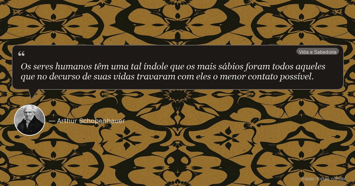 Frase de Arthur Schopenhauer
