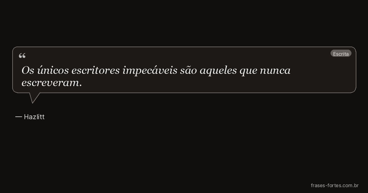 Frase de Hazlitt
