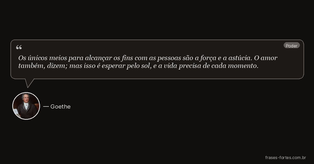 Frase de Goethe