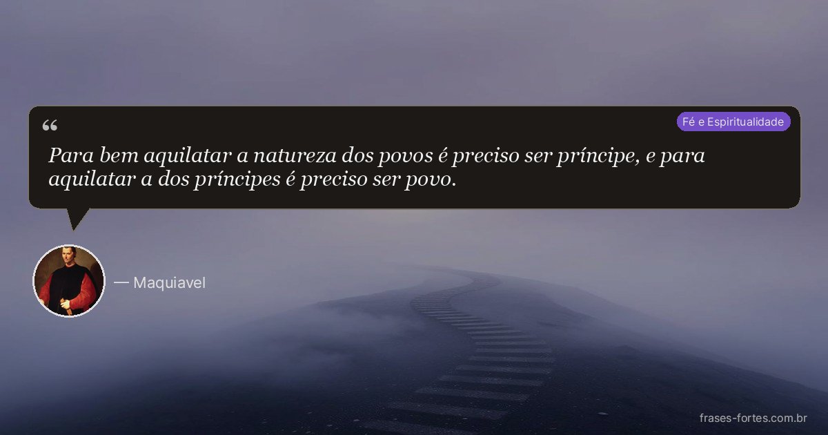 Frase de Maquiavel