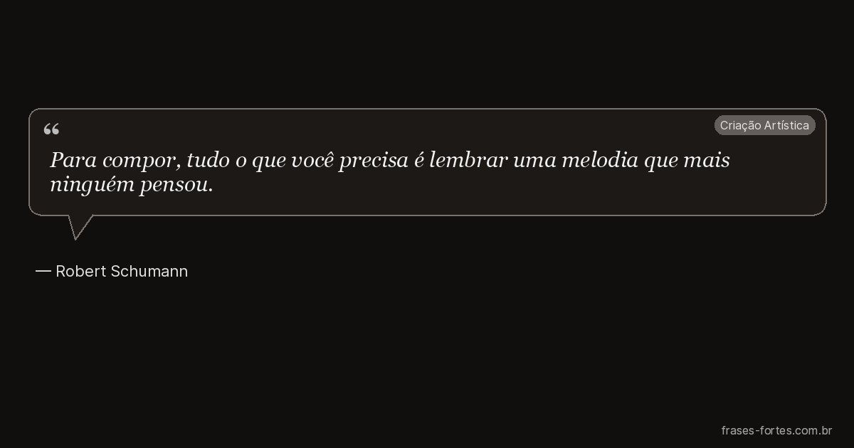 Frase de Robert Schumann