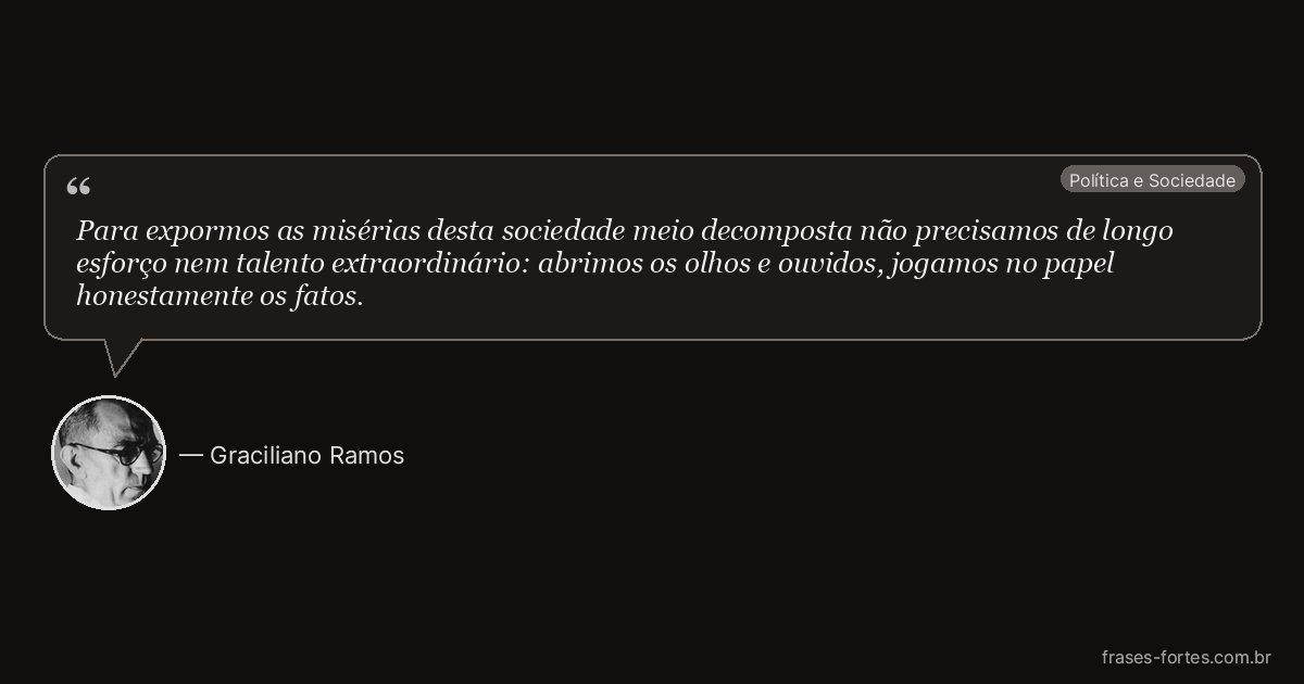 Frase de Graciliano Ramos