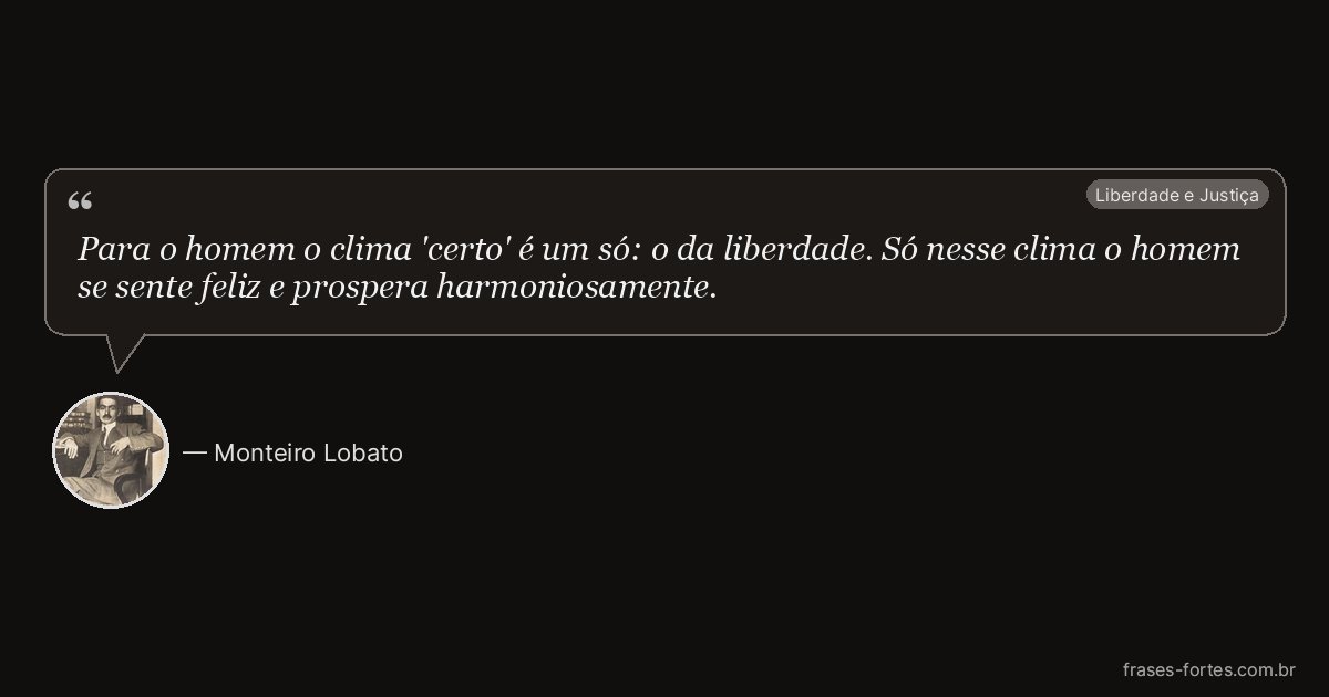 Frase de Monteiro Lobato