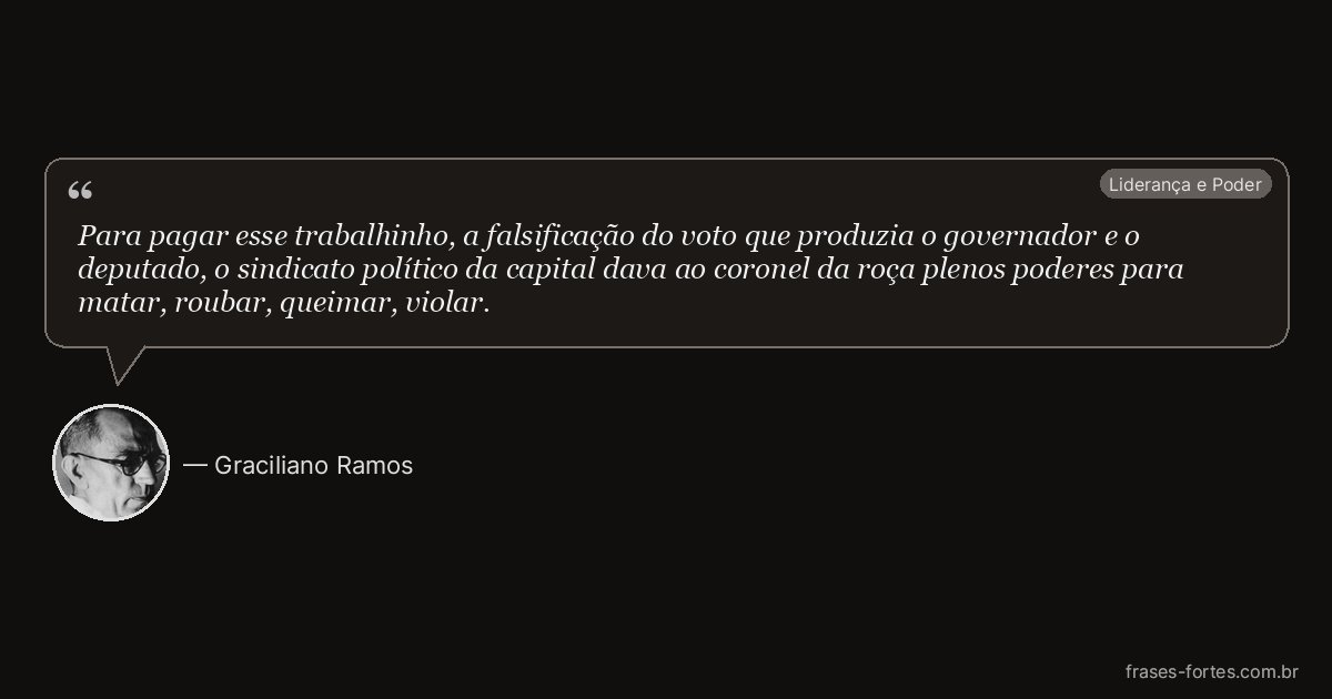 Frase de Graciliano Ramos