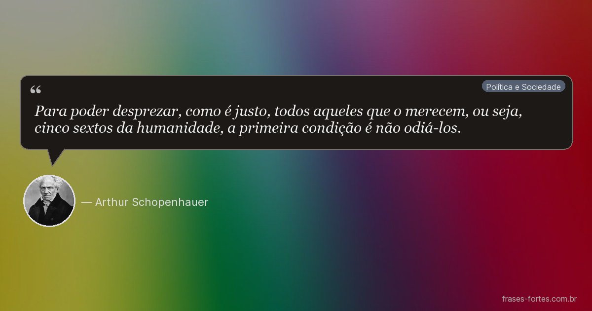 Frase de Arthur Schopenhauer