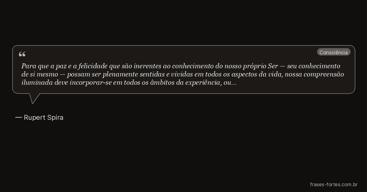 Frase de Rupert Spira