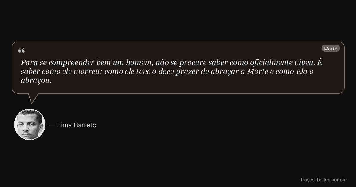 Frase de Lima Barreto