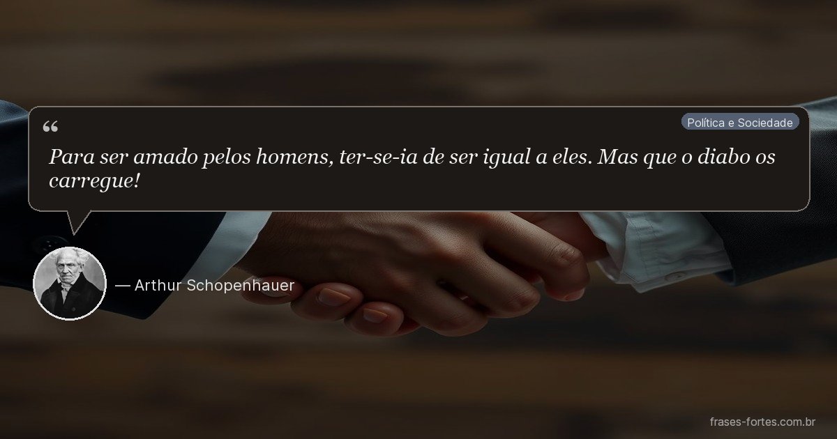 Frase de Arthur Schopenhauer