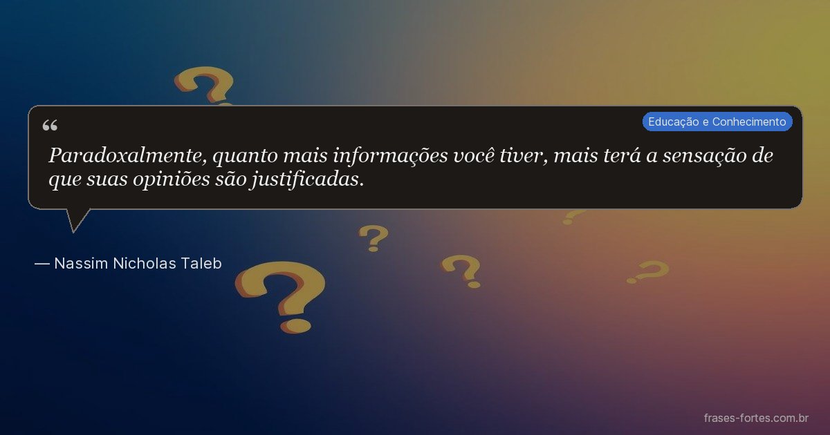 Frase de Nassim Nicholas Taleb