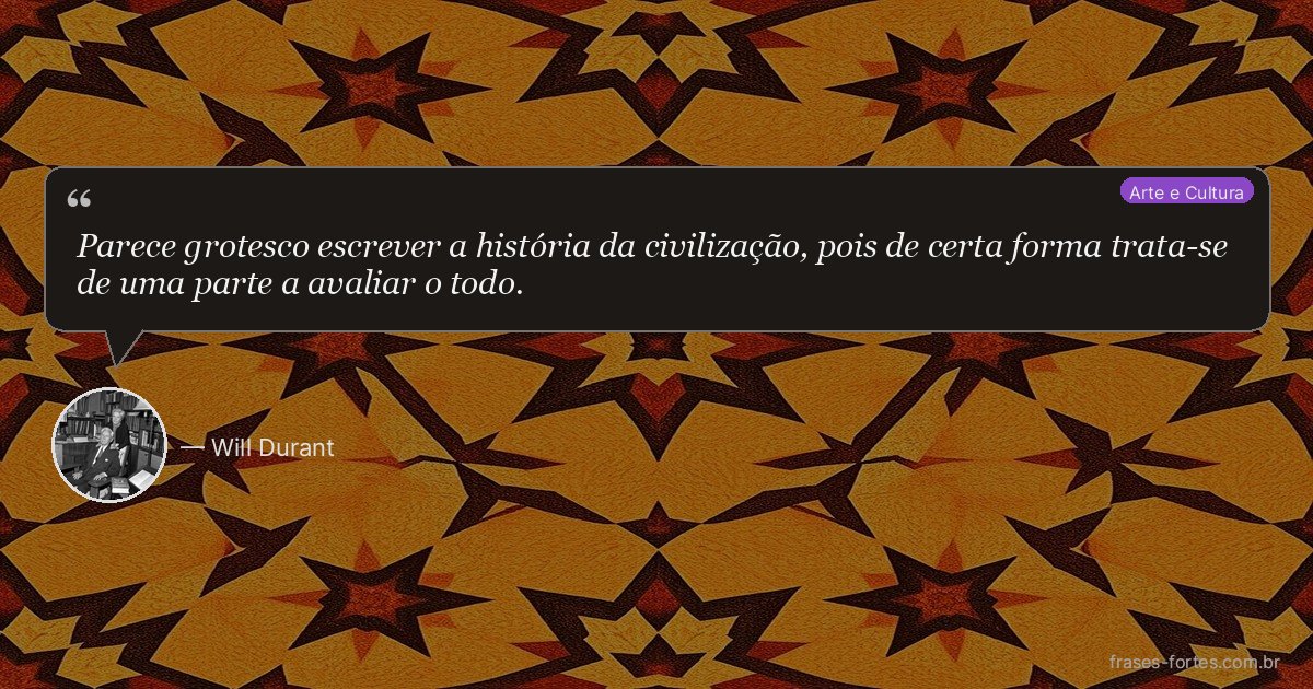 Frase de Will Durant