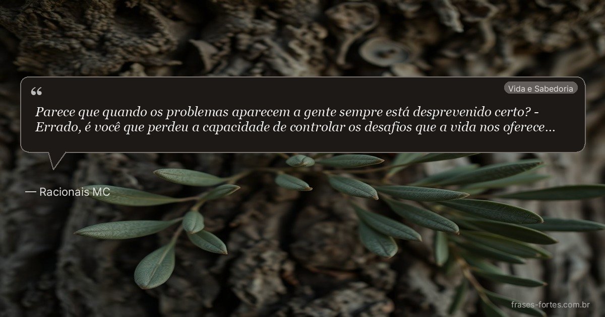 Frase de Racionais MC's